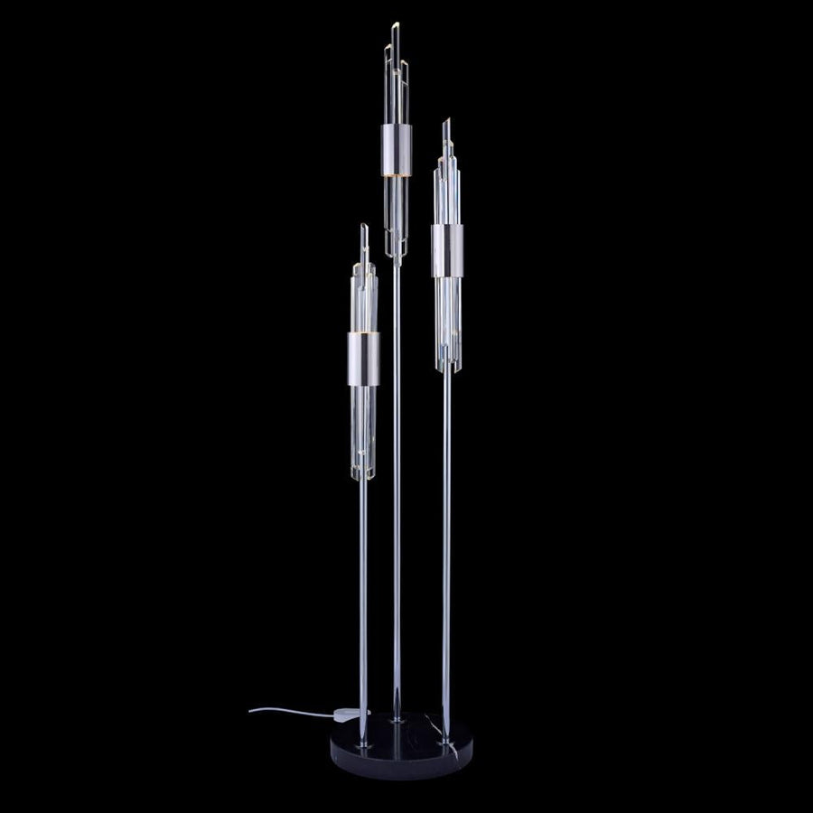 Lucca Luxury Crystal Floor Lamp – Polished Chrome