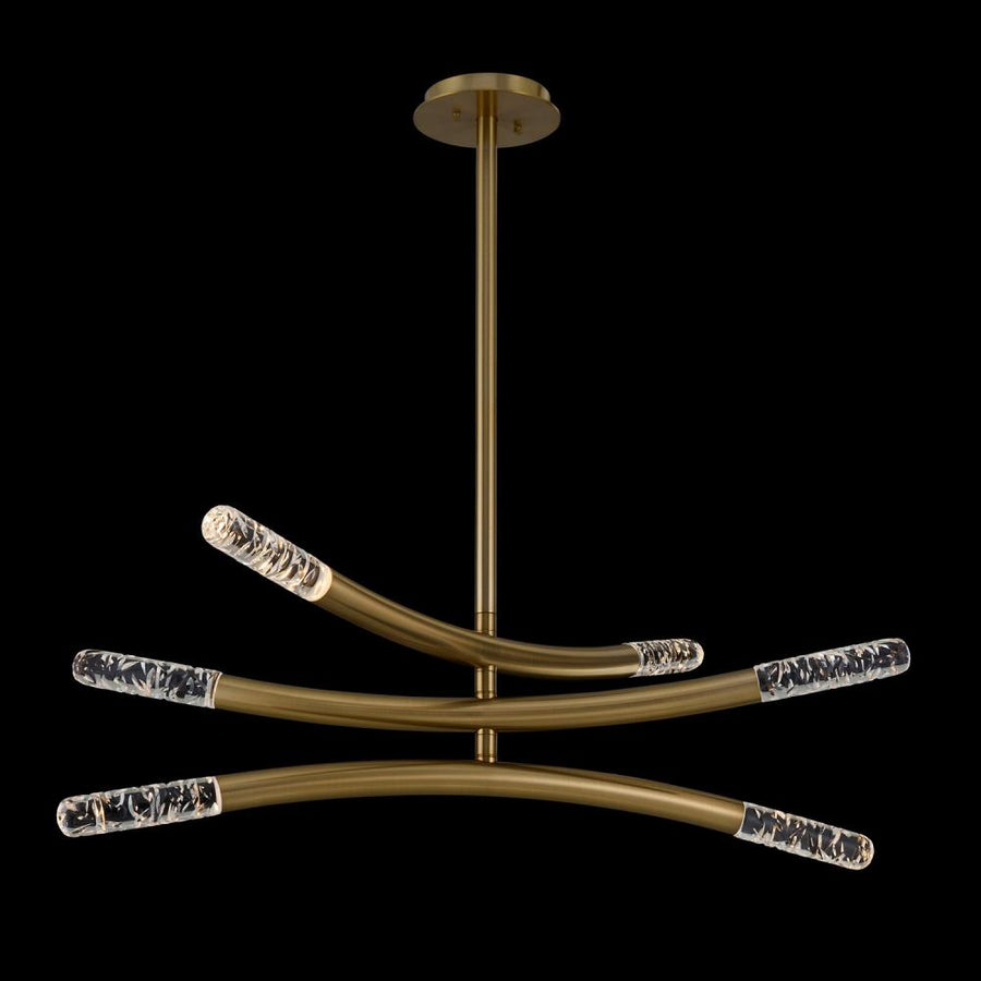 Laga Luxury Crystal LED Chandelier – Winter Brass