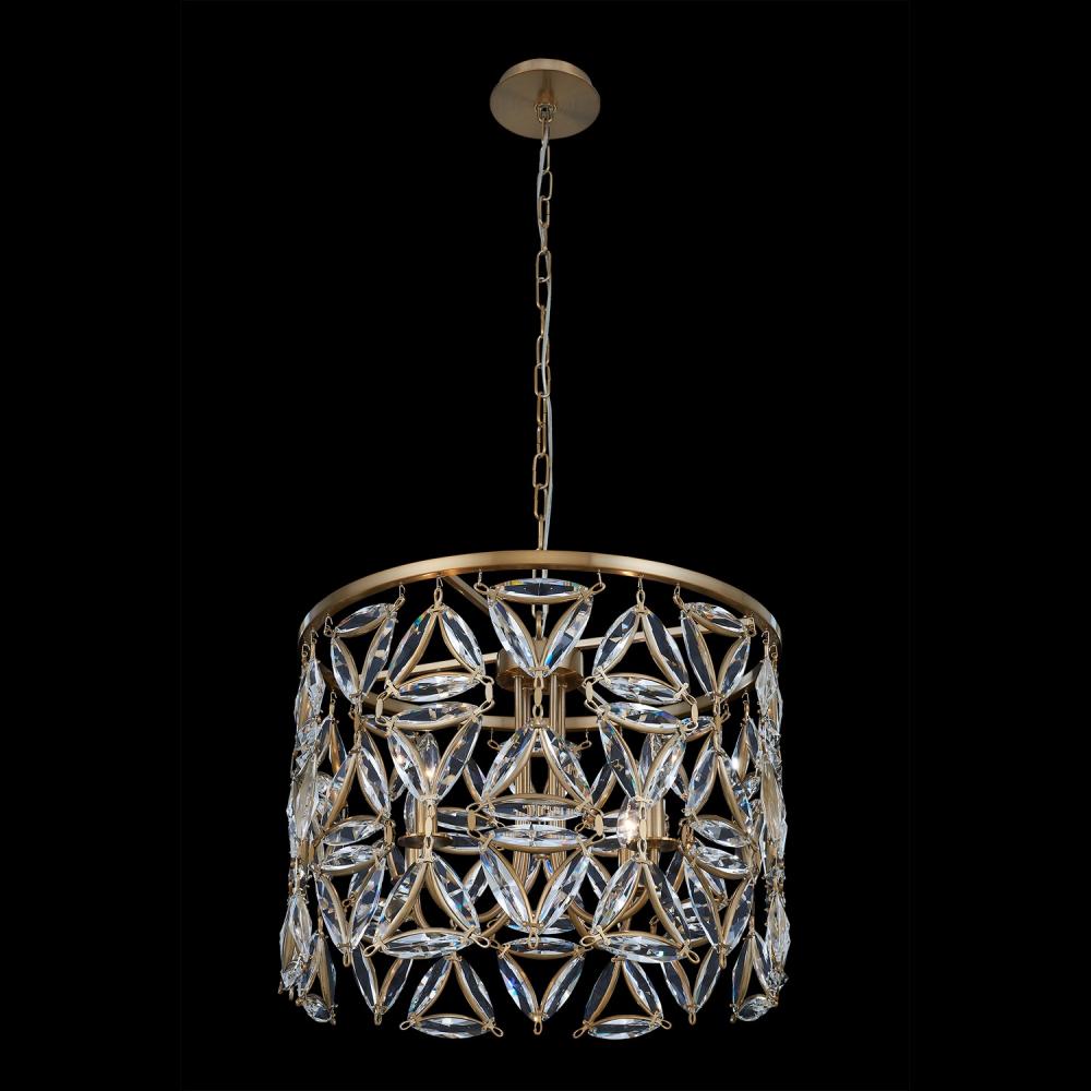 Triangulo Luxury Crystal Pendant – True Brass