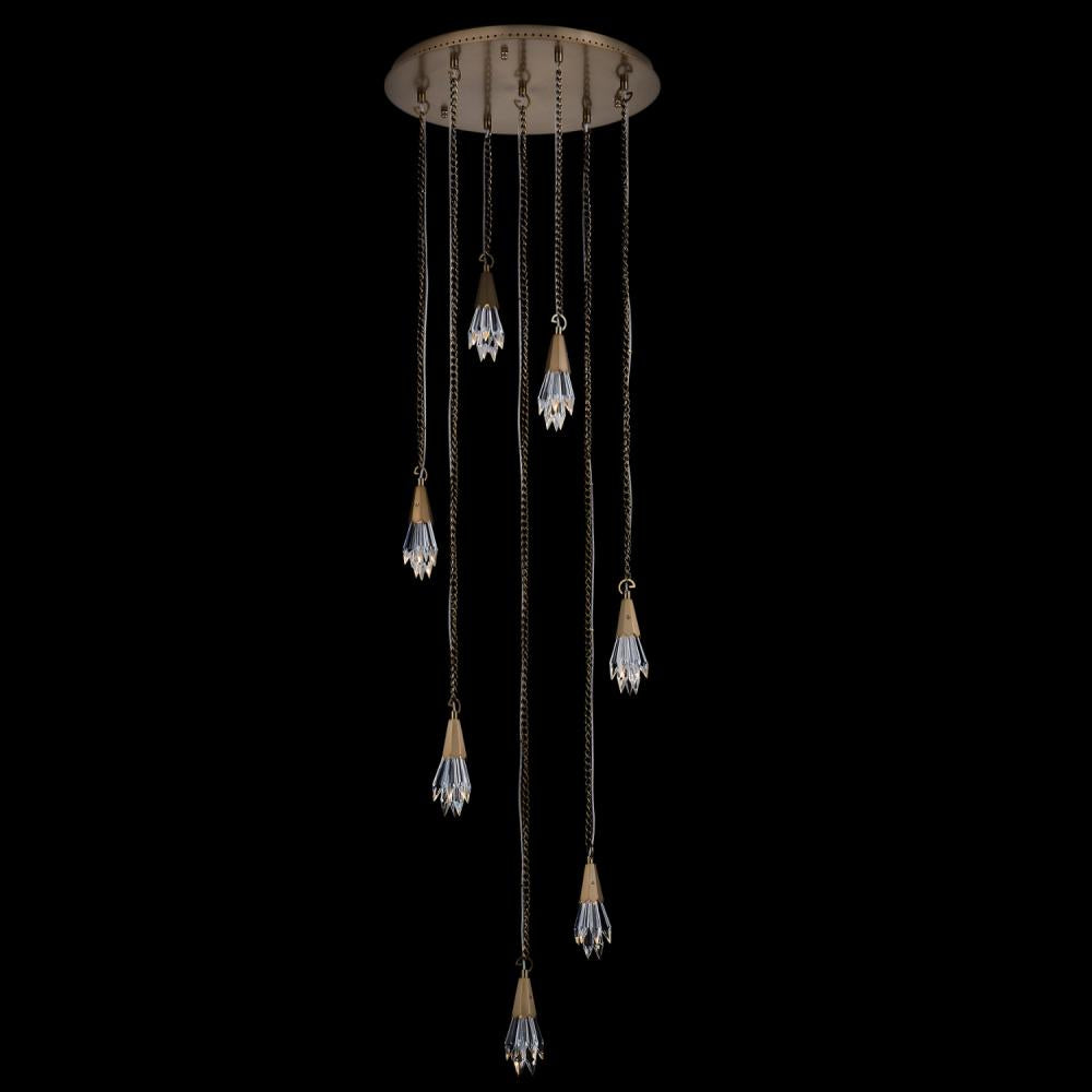 Tulipani Luxury Crystal Pendant – Winter Brass
