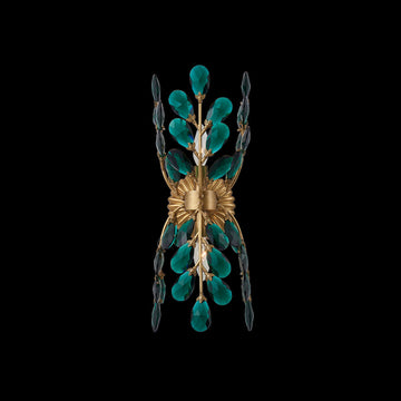Alloro Luxury Crystal Wall Sconce – True Brass
