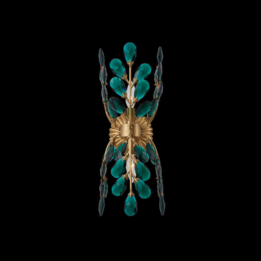 Alloro Luxury Crystal Wall Sconce – True Brass