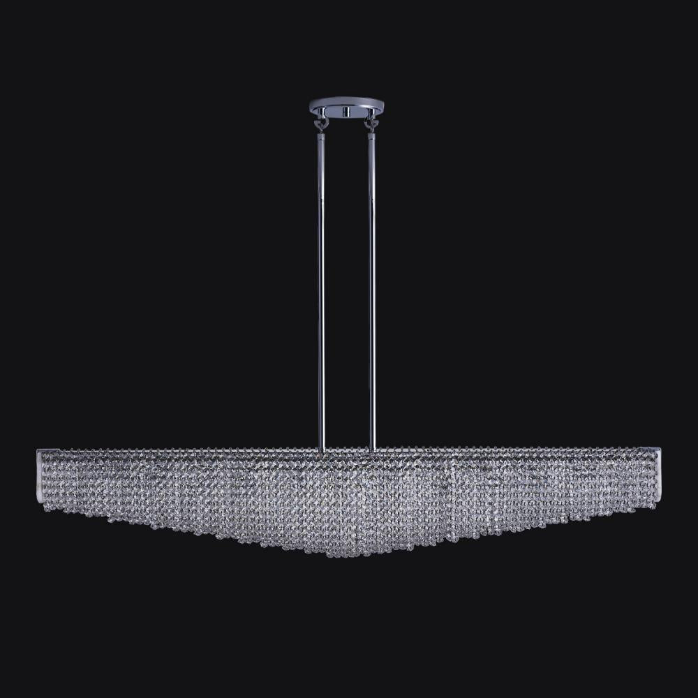 Misto Luxury Crystal LED Chandelier – Satin Brass