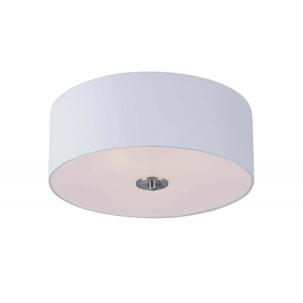 Maxim Lighting 10010WLSN Bongo 18 Inch Flush Mount Light – Satin Nickel