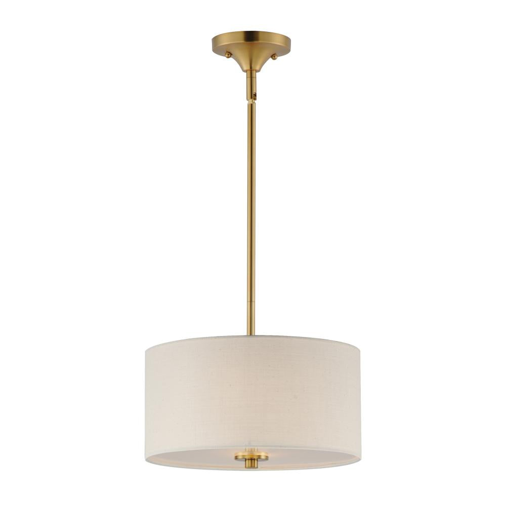 Maxim Lighting 10011OMNAB Bongo 13 Inch Semi Flush Mount Light – Natural Aged Brass