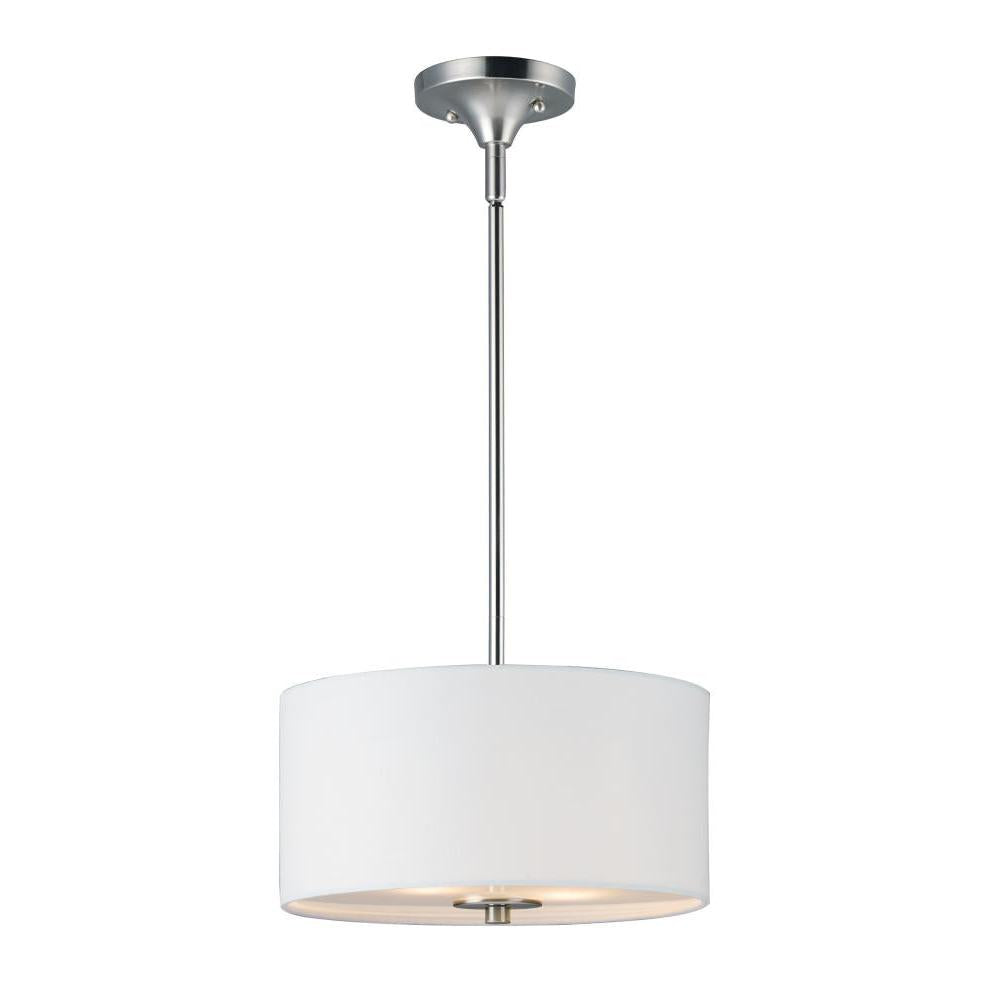 Maxim Lighting 10011WLSN Bongo 13 Inch Semi Flush Mount Light – Satin Nickel