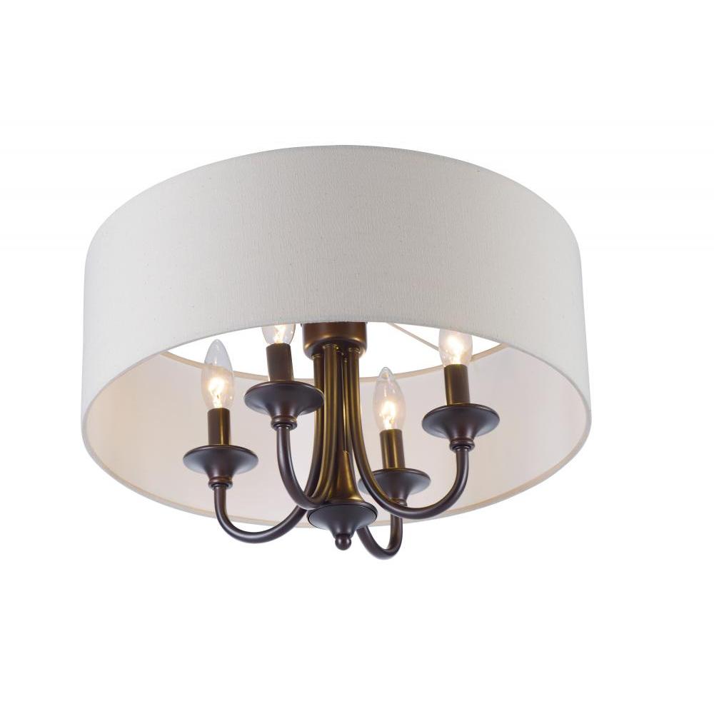 Maxim Lighting 10013OMOI Bongo 18 Inch Semi Flush Mount Light – Oil Rubbed Bronze