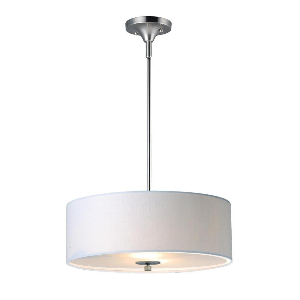 Maxim Lighting 10014WLSN Bongo 18 Inch Semi Flush Mount Light – Satin Nickel