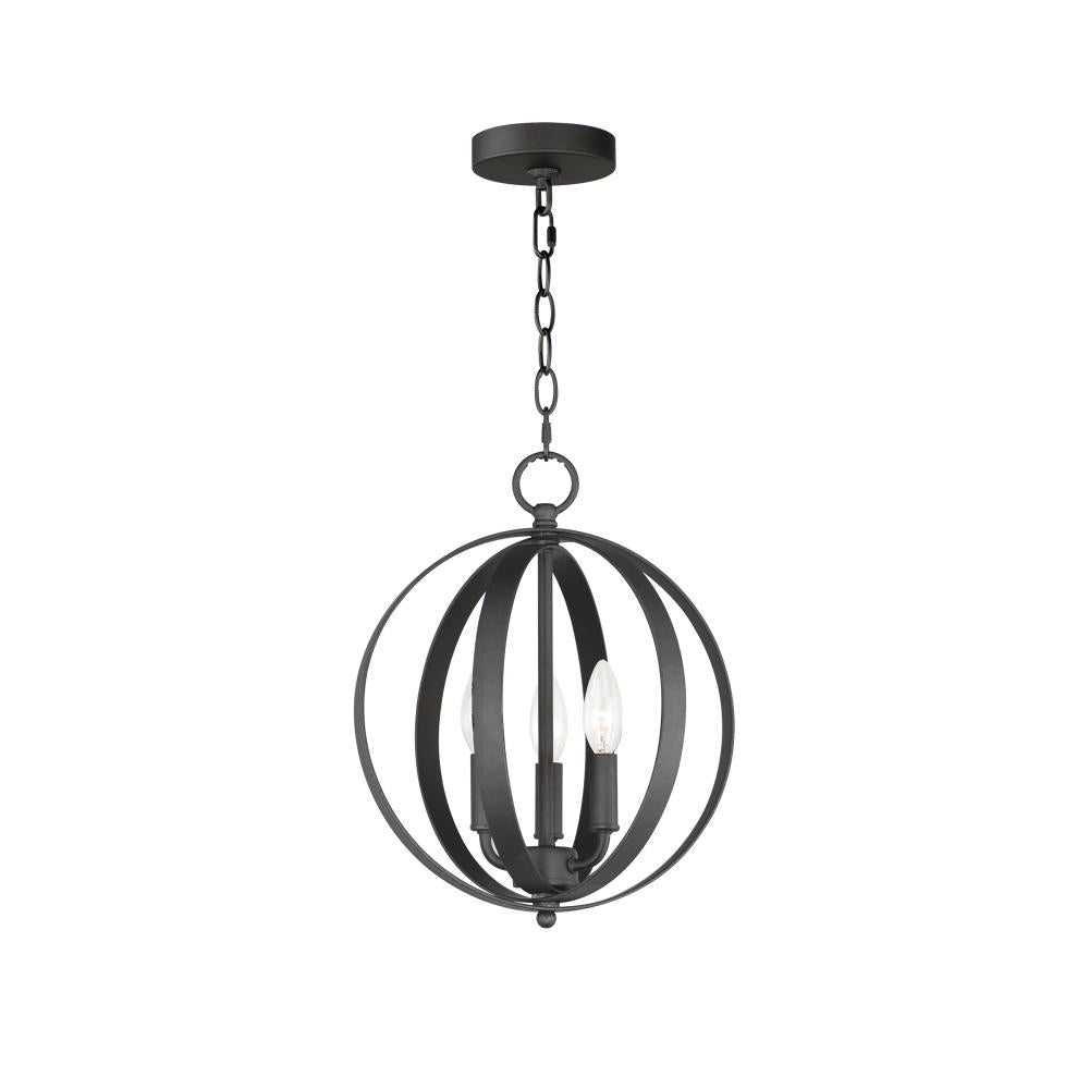 Maxim Lighting 10030BK Provident 12 Inch Semi Flush Mount Light – Black