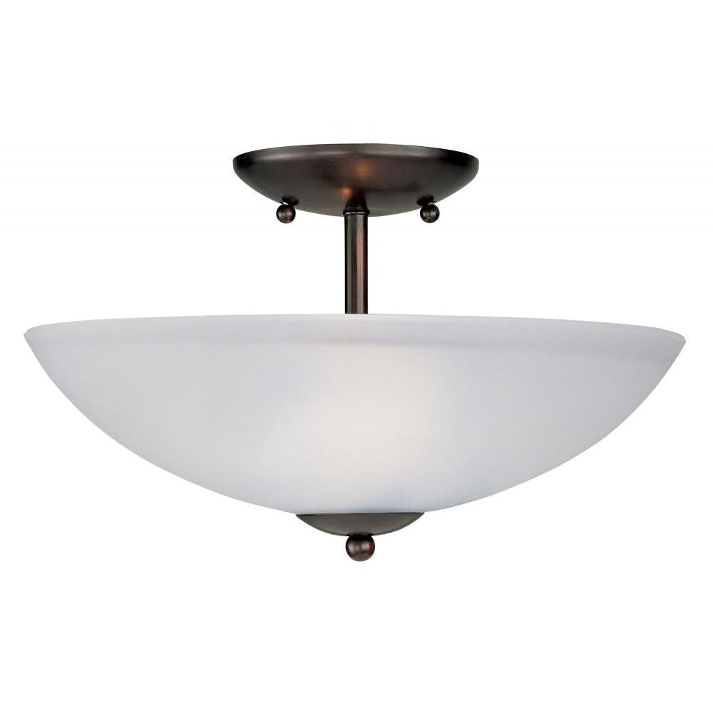 Maxim Lighting 10042FTOI Logan 13 Inch Semi Flush Mount Light – Oil Rubbed Bronze