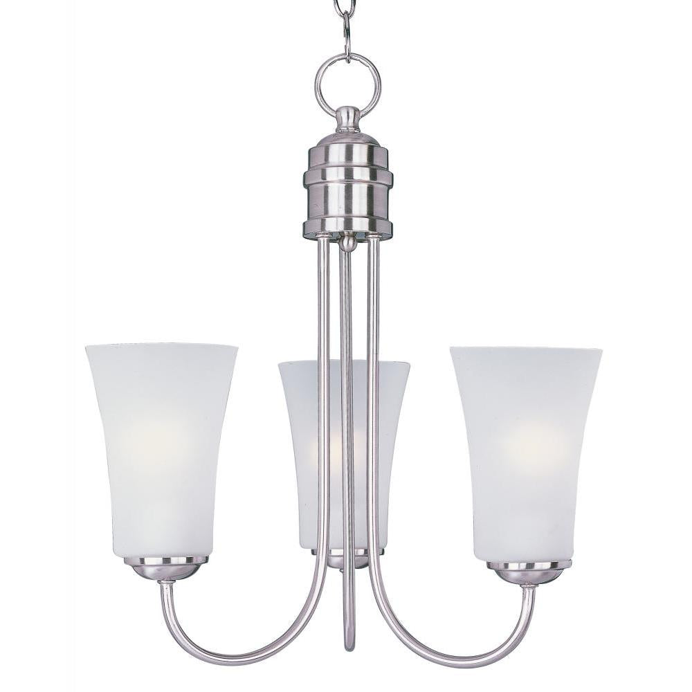 Maxim Lighting 10043FTSN Logan 17 Inch Semi Flush Mount Light – Satin Nickel