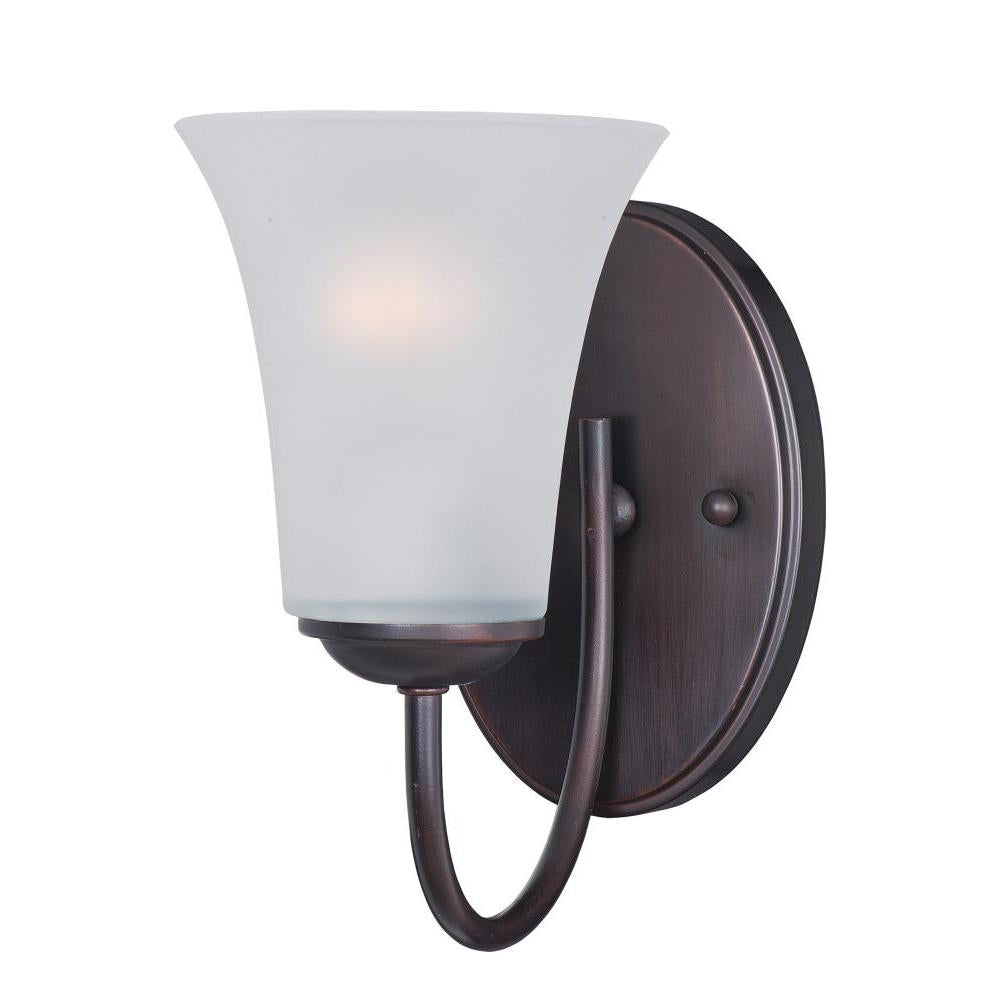 Maxim Lighting 10051FTOI Logan 5 Inch Bathroom Wall Sconce- Oil Rubbed Bronze