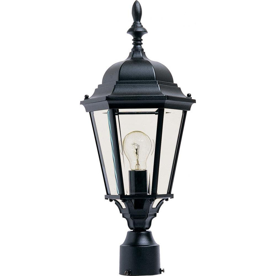 Maxim Lighting 1005BK Westlake 9.5 Inch Outdoor Post Lantern – Black