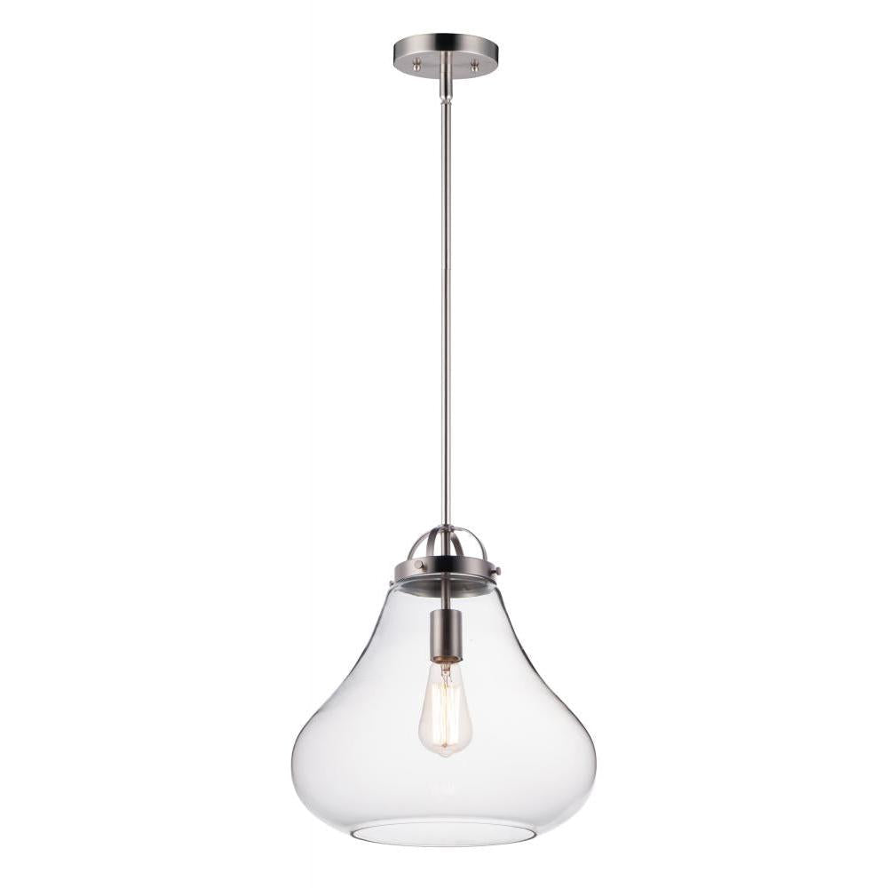 Maxim Lighting 10093CLSN Stella 13.75 Inch Semi Flush Mount Light – Satin Nickel