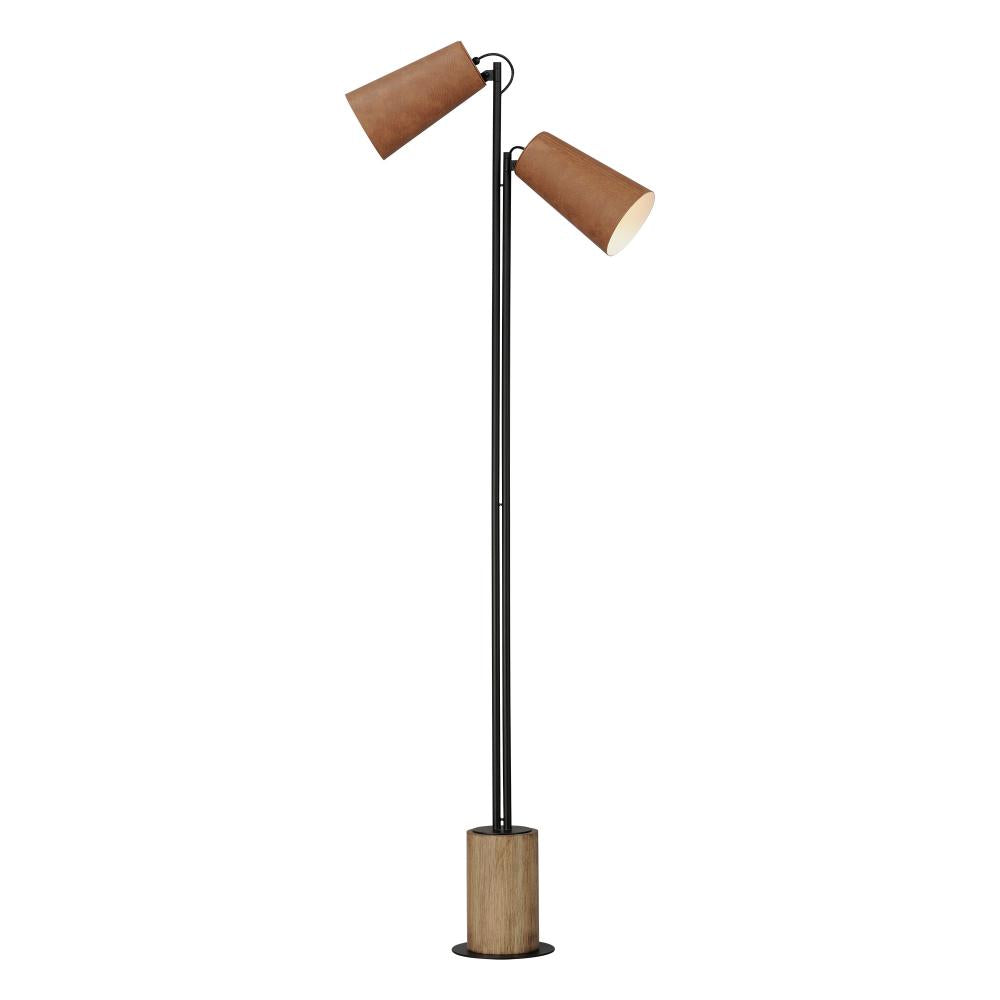 Maxim Lighting 10099WWDTN Scout 8 Inch Floor Lamp – Weathered Wood / Tan Leather