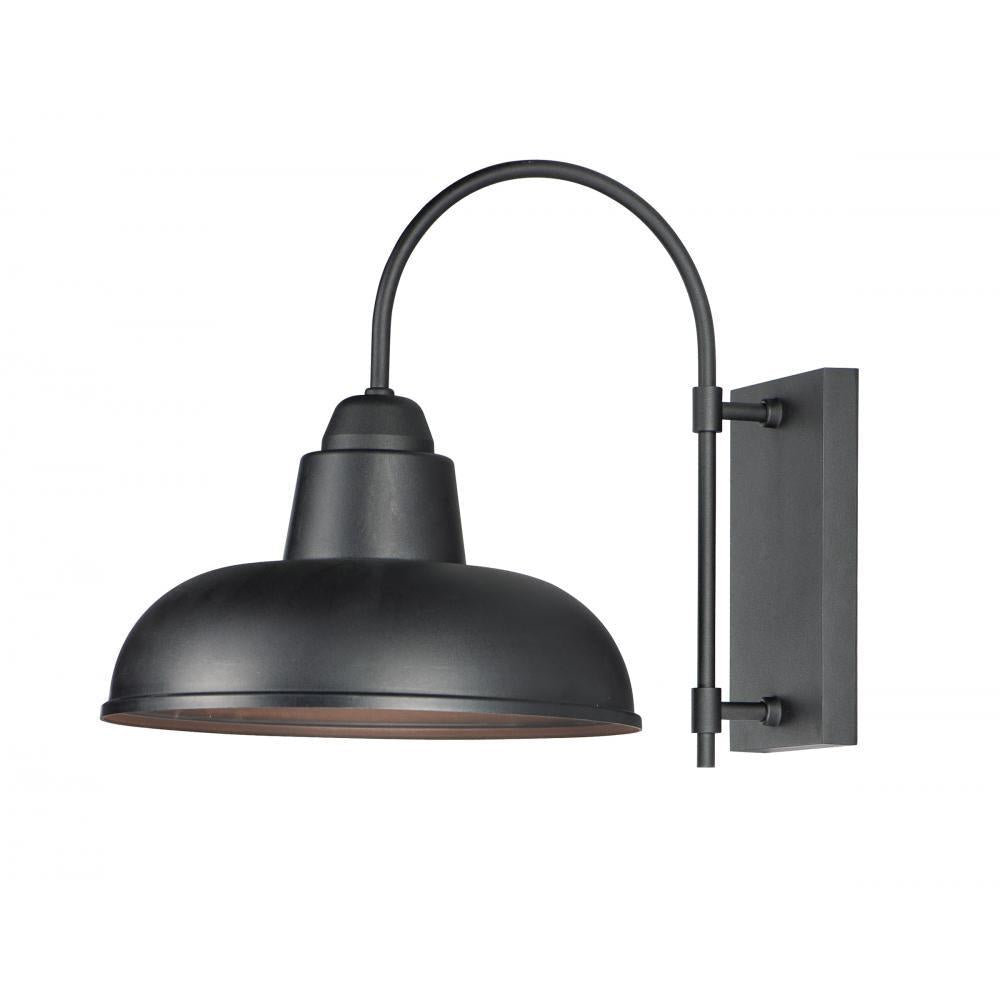 Maxim Lighting 10118BK Industrial 13.75 Inch Outdoor Wall Lantern – Black