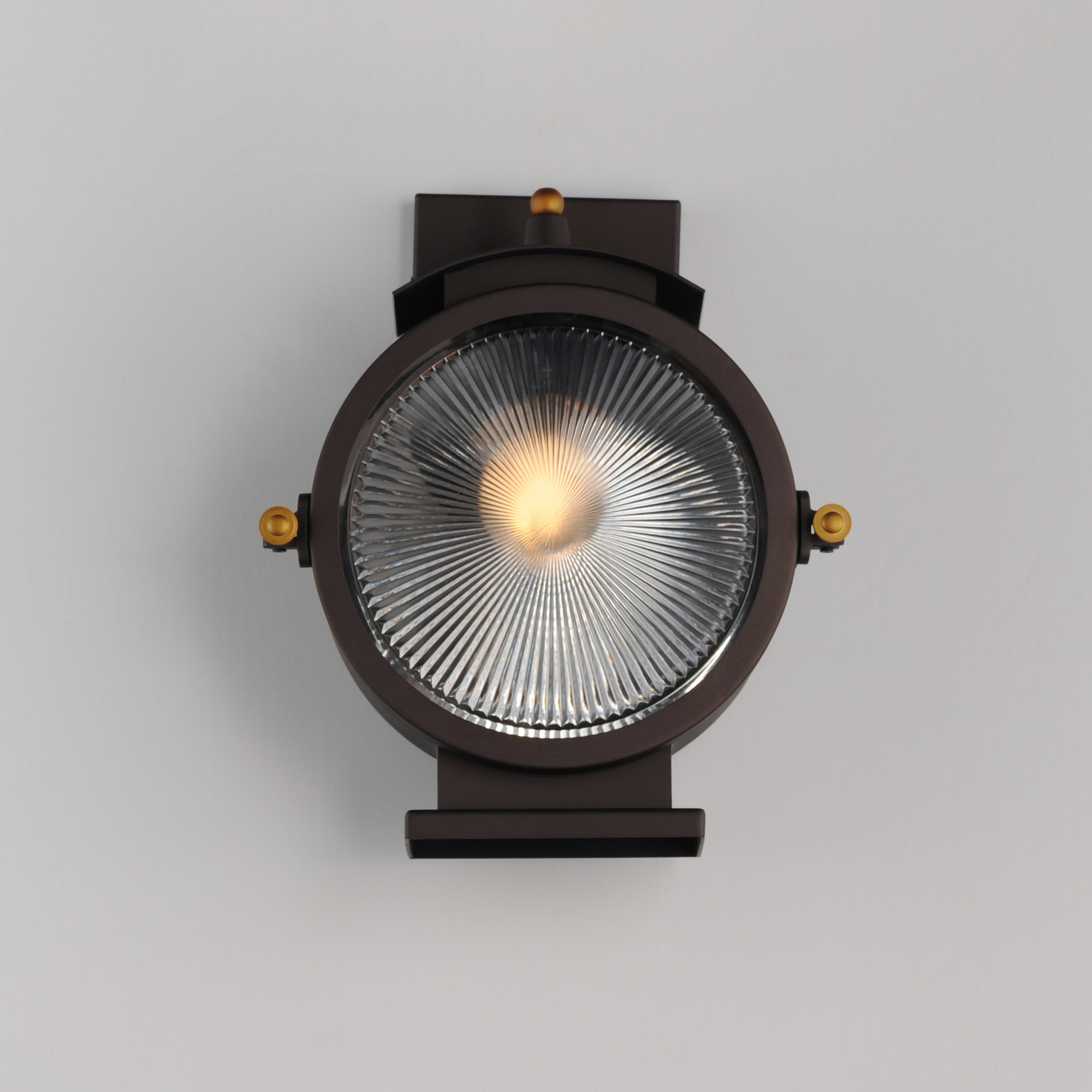 11 Inch Outdoor Wall Sconce – Oil Rubbed Bronze / Antique Brass