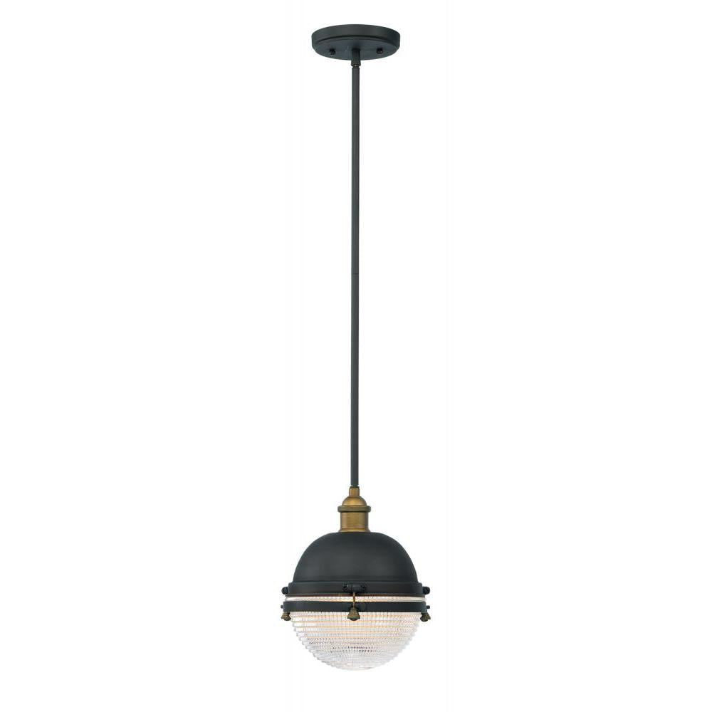 Maxim Lighting 10184OIAB Outdoor 10 Inch Pendant – Oil Rubbed Bronze / Antique Brass