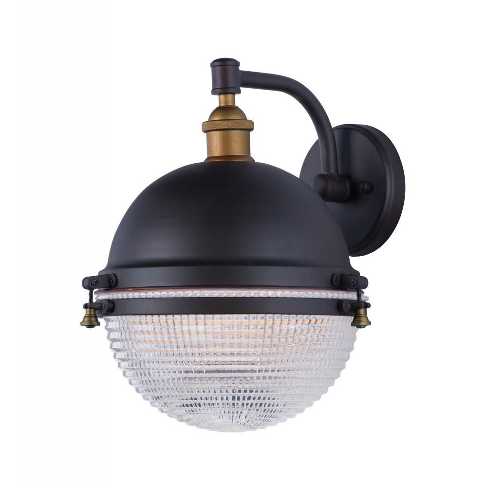 Maxim Lighting 10186OIAB 11 Inch Outdoor Wall Sconce – Oil Rubbed Bronze / Antique Brass