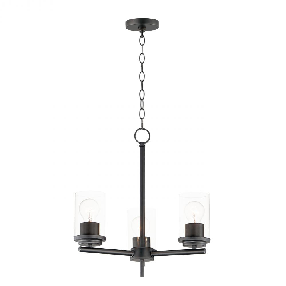 Maxim Lighting 10203CLBK Corona 16.5 Inch Semi Flush Mount Light – Black