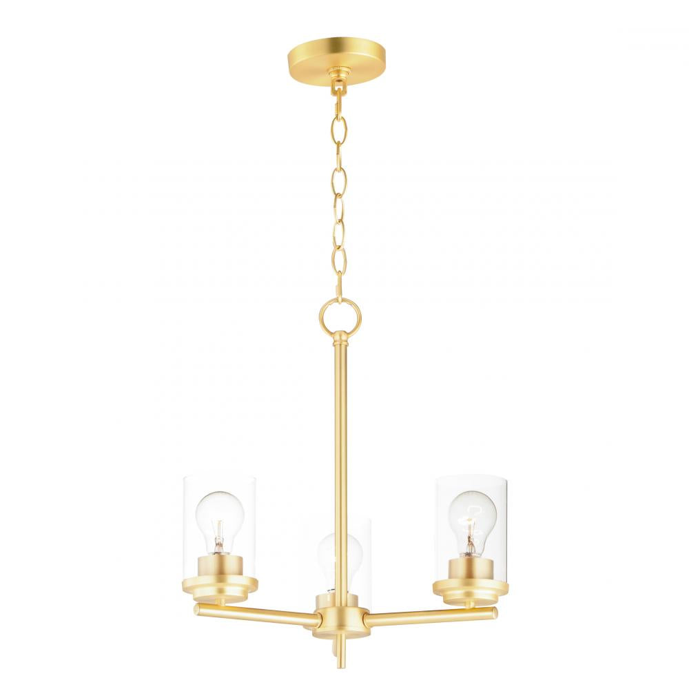 Maxim Lighting 10203CLSBR Corona 16.5 Inch Semi Flush Mount Light – Satin Brass