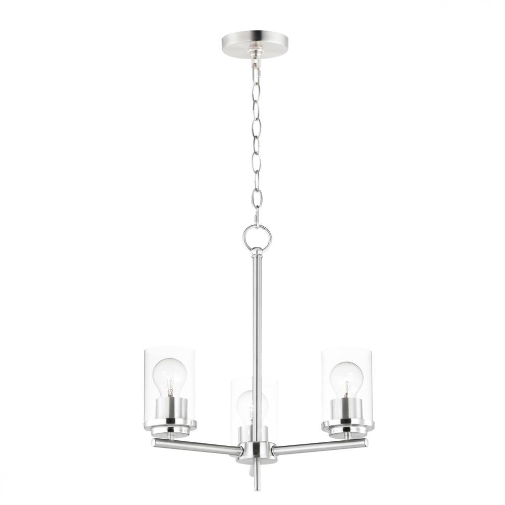 Maxim Lighting 10203CLSN Corona 16.5 Inch Semi Flush Mount Light – Satin Nickel
