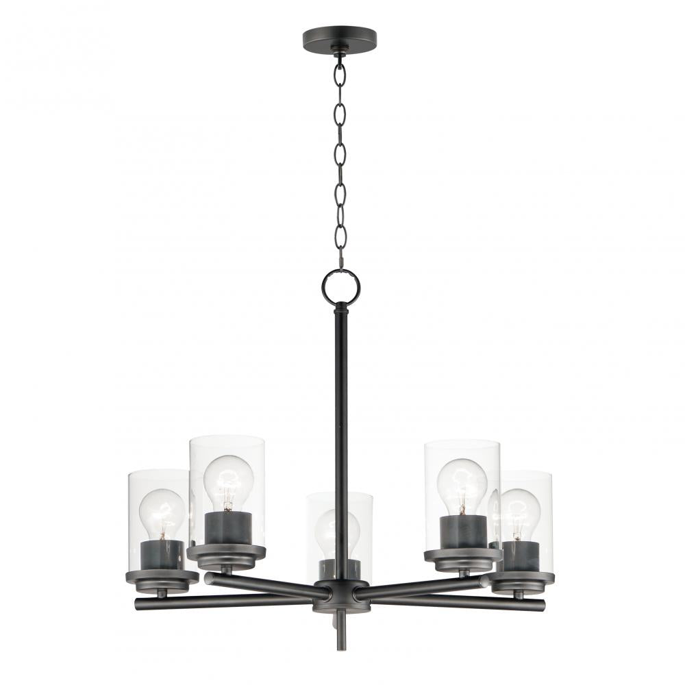 Maxim Lighting 10205CLBK Corona 22 Inch Semi Flush Mount Light – Black