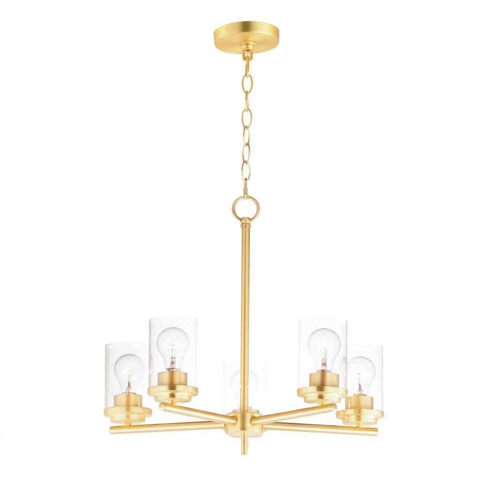 Maxim Lighting 10205CLSBR Corona 22 Inch Semi Flush Mount Light – Satin Brass