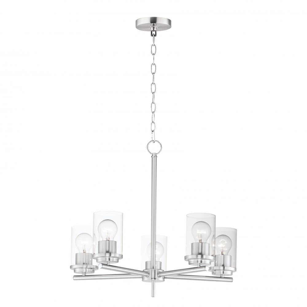 Maxim Lighting 10205CLSN Corona 22 Inch Semi Flush Mount Light – Satin Nickel
