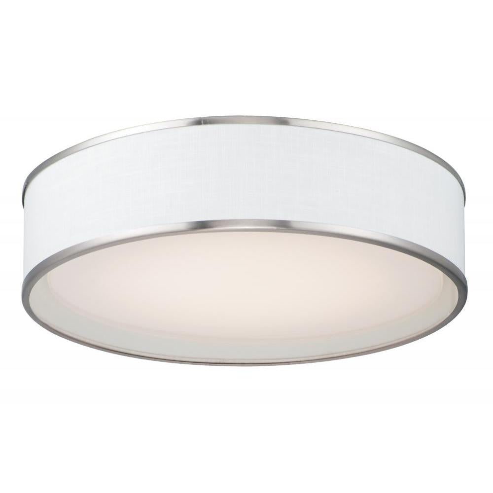 Maxim Lighting 10223WLSN Prime 20 Inch Flush Mount Light – Satin Nickel