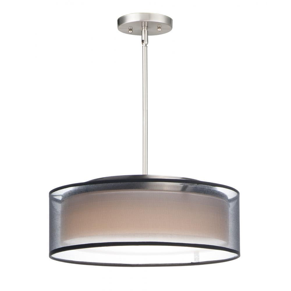 Maxim Lighting 10224BOSN Prime 16 Inch Semi Flush Mount Light – Satin Nickel