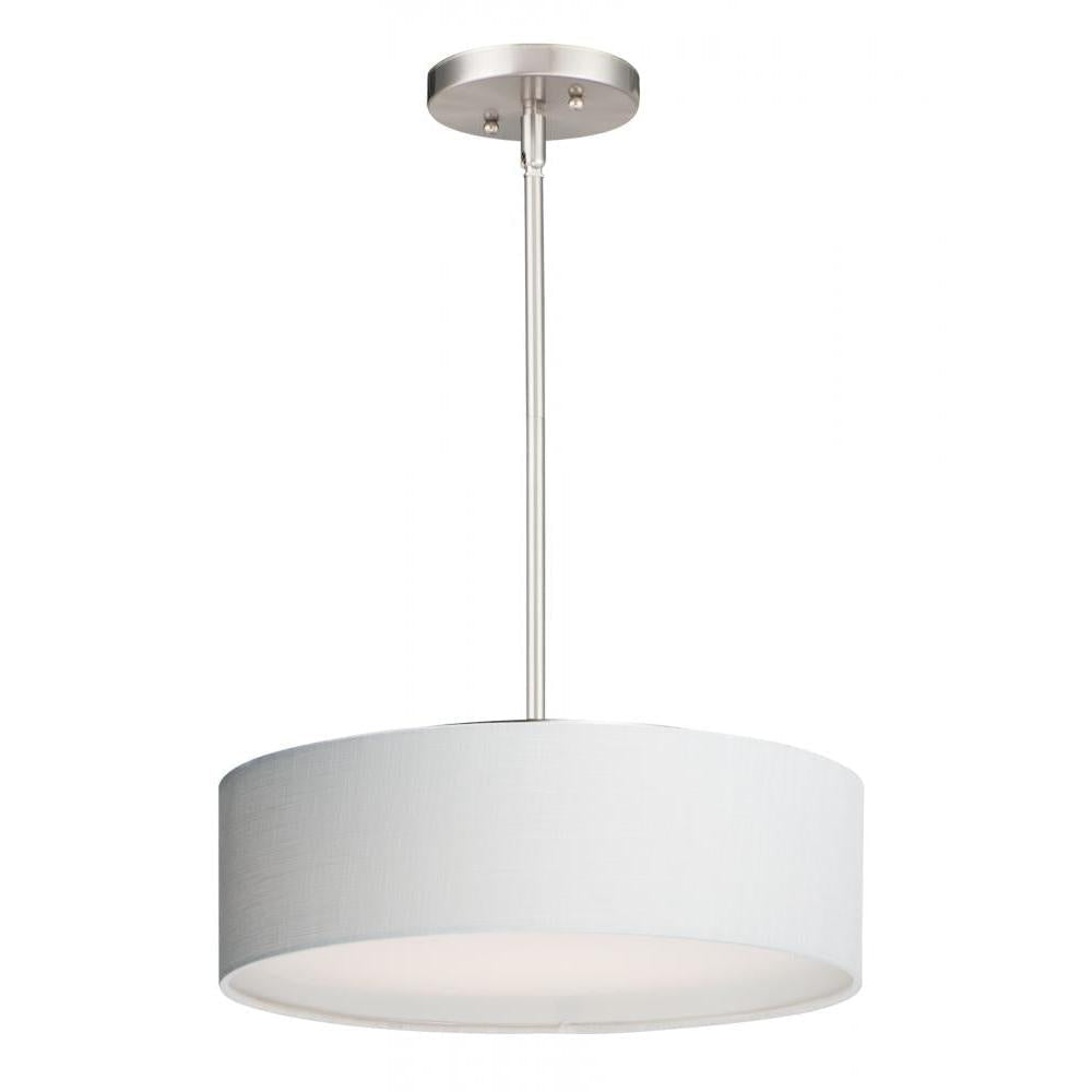 Maxim Lighting 10224WLSN Prime 16 Inch Semi Flush Mount Light – Satin Nickel