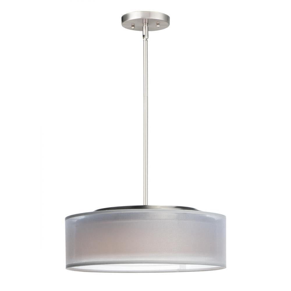 Maxim Lighting 10224WOSN Prime 16 Inch Semi Flush Mount Light – Satin Nickel