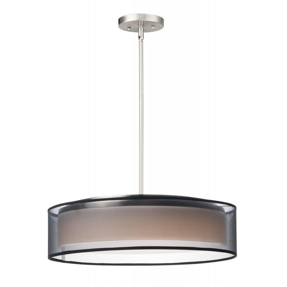 Maxim Lighting 10226BOSN Prime 20 Inch Semi Flush Mount Light – Satin Nickel