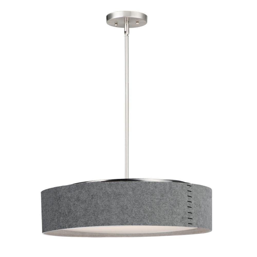 Maxim Lighting 10226GYSN Prime 20 Inch Semi Flush Mount Light – Satin Nickel