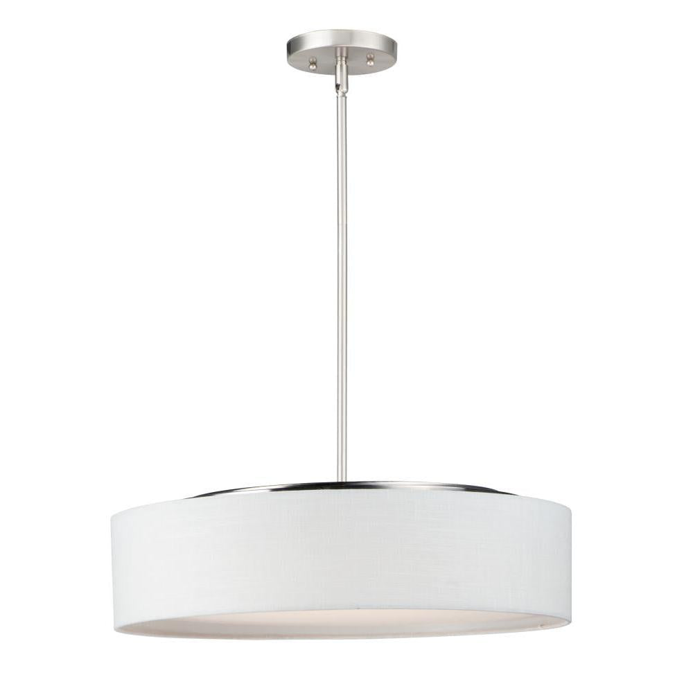 Maxim Lighting 10226WLSN Prime 20 Inch Semi Flush Mount Light – Satin Nickel