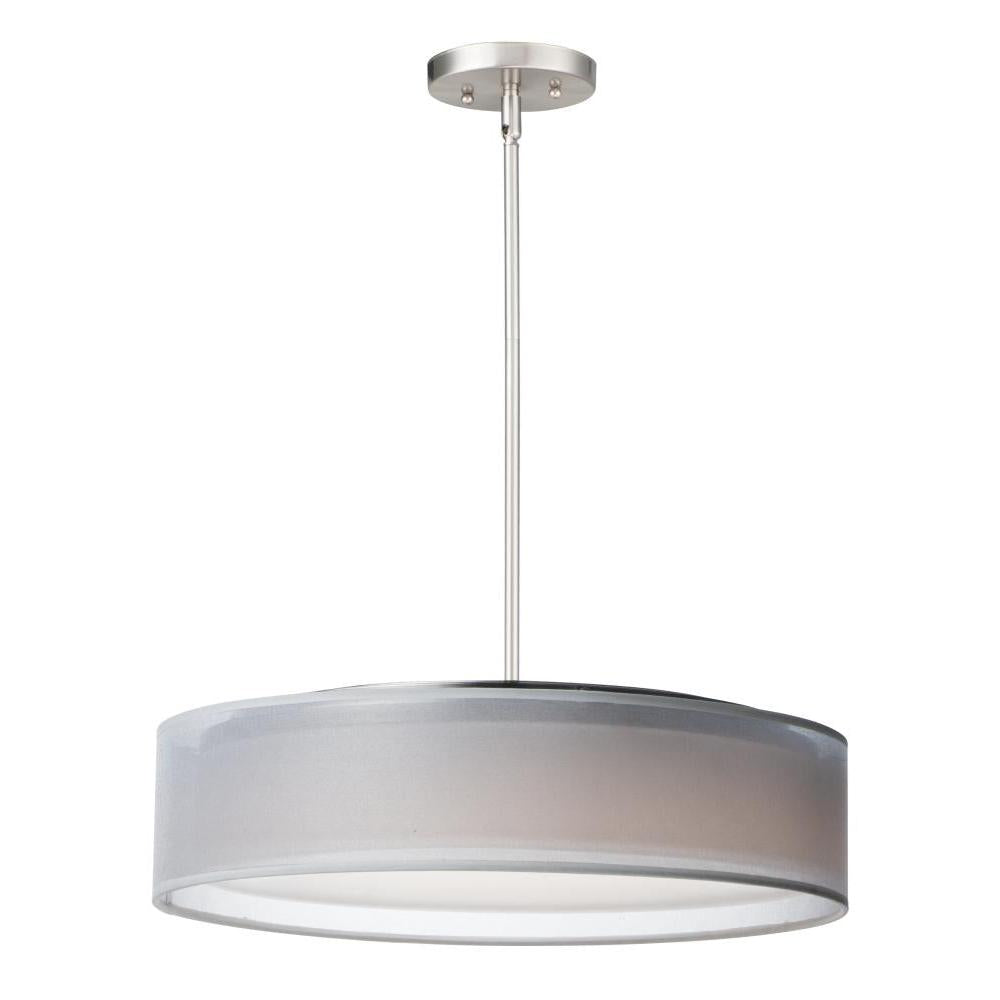 Maxim Lighting 10226WOSN Prime 20 Inch Semi Flush Mount Light – Satin Nickel
