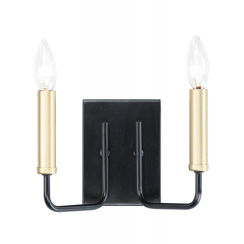 Maxim Lighting 10252BKGLD Sullivan Wall Sconce - Black / Gold