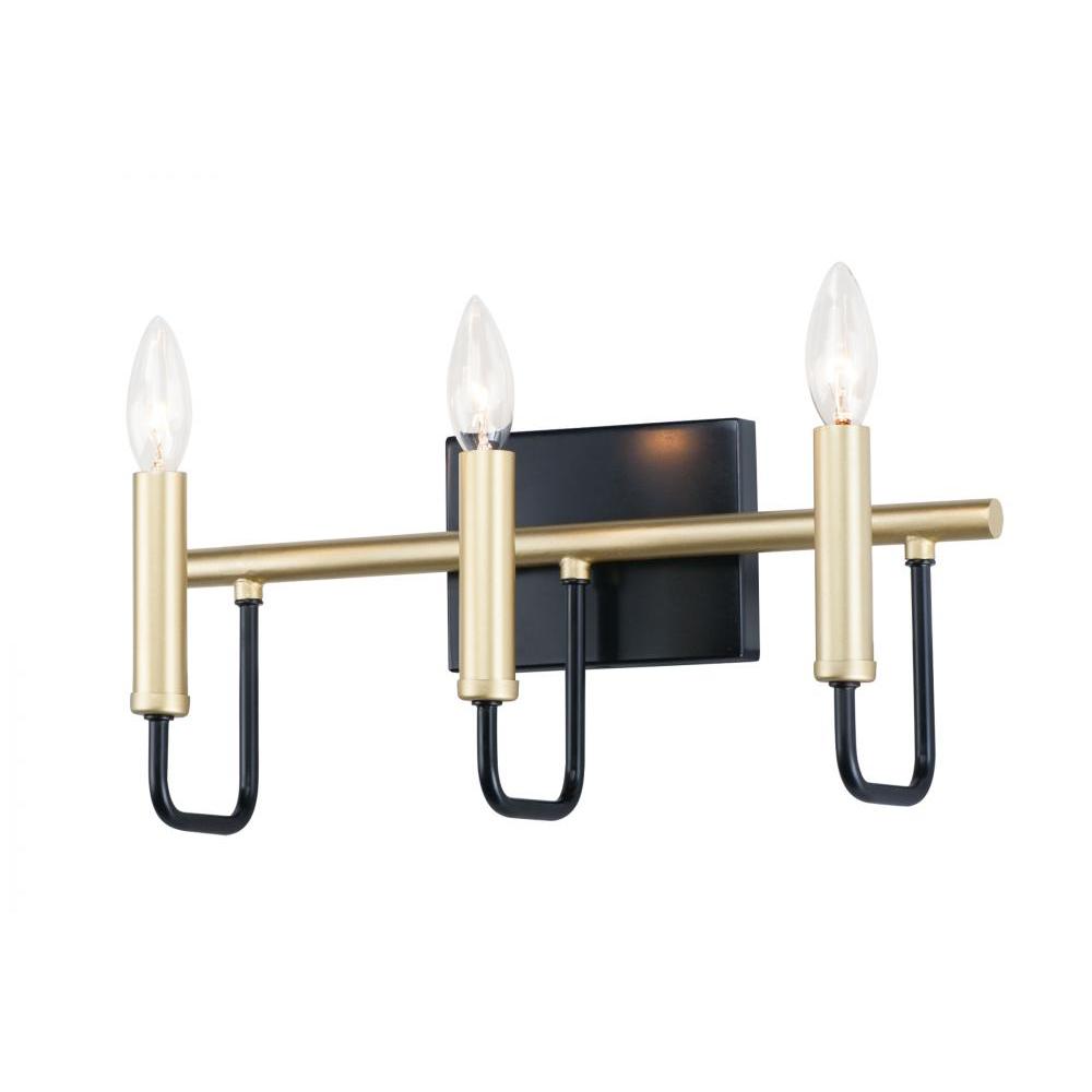 Maxim Lighting 10253BKGLD Sullivan nan Bathroom Vanity - Black / Gold