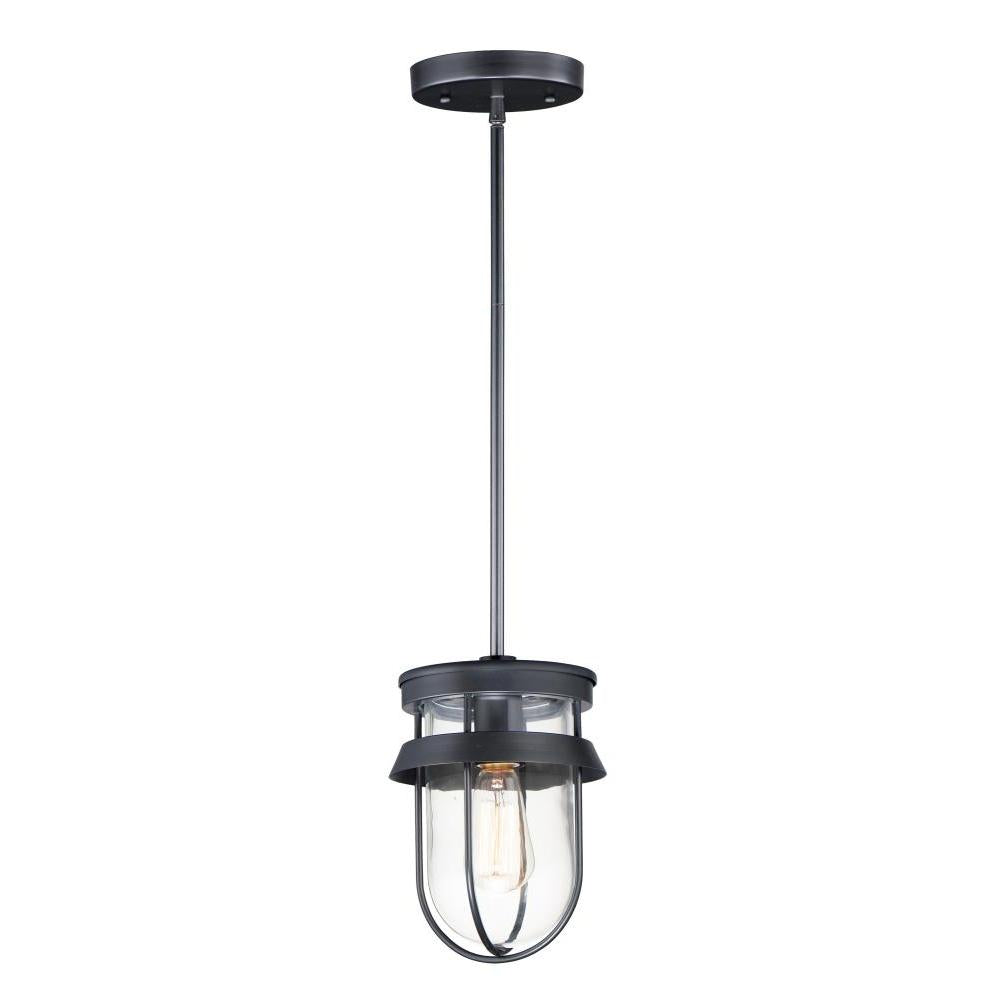 Maxim Lighting 10268CLBK Breakwater 7 Inch Semi Flush Mount Light – Black