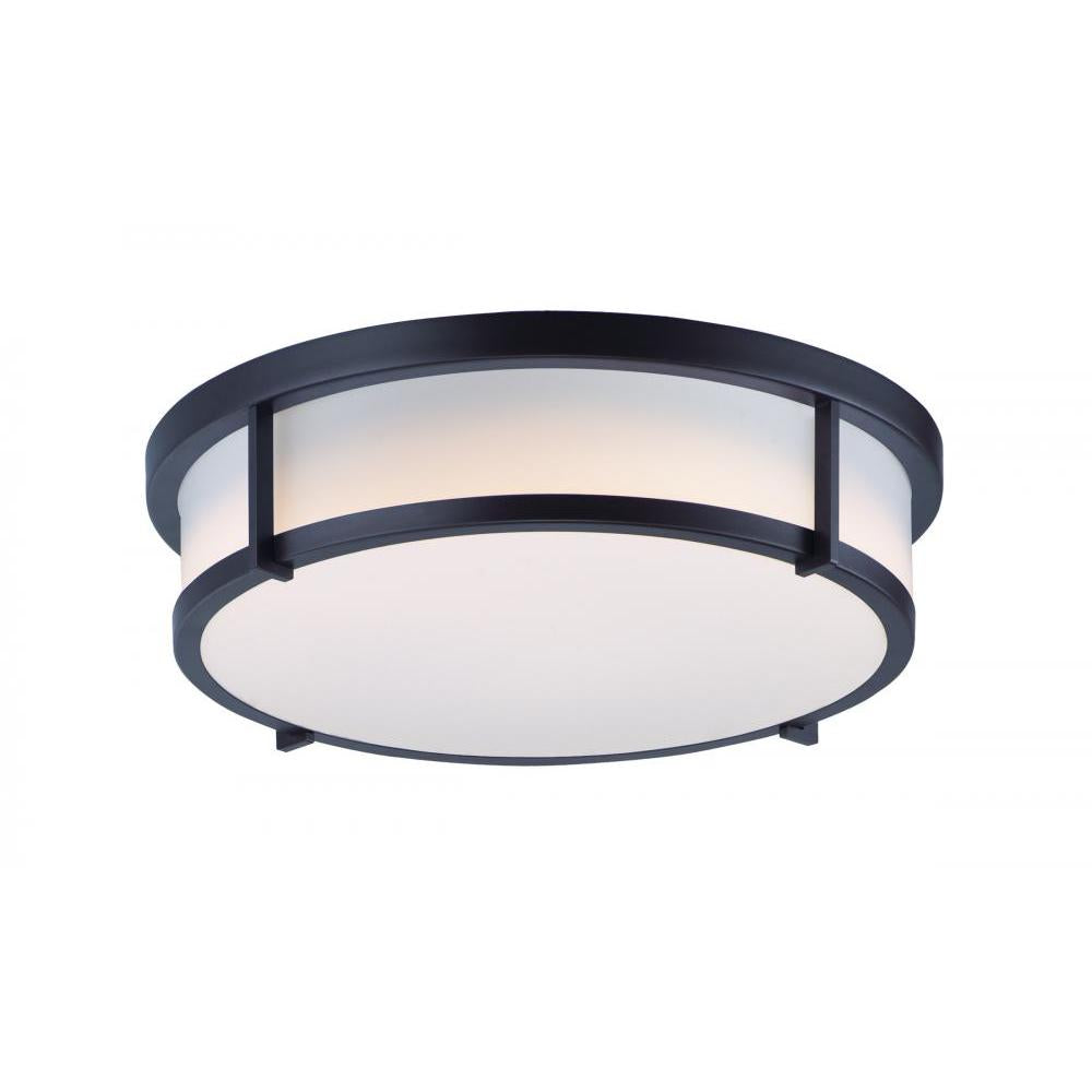 Maxim Lighting 10270WTBK Rogue E26 17 Inch Flush Mount Light – Black