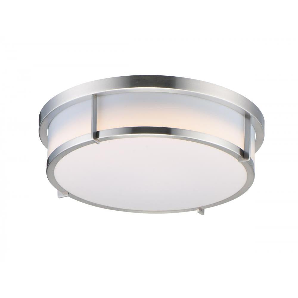Maxim Lighting 10272WTSN Rogue E26 13 Inch Flush Mount Light – Satin Nickel