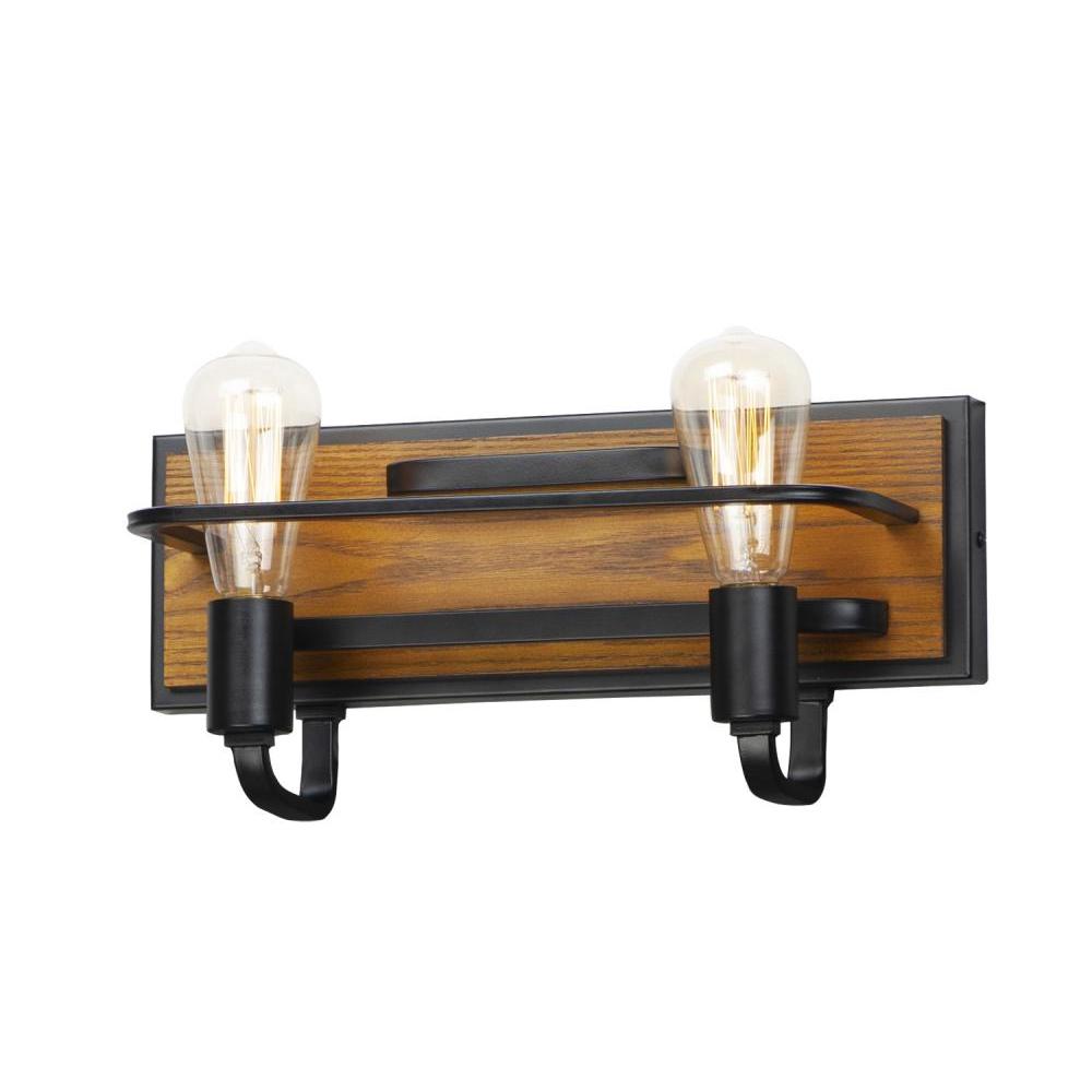 Maxim Lighting 10302BKASB Black Forest nan Bathroom Vanity - Black / Ashbury
