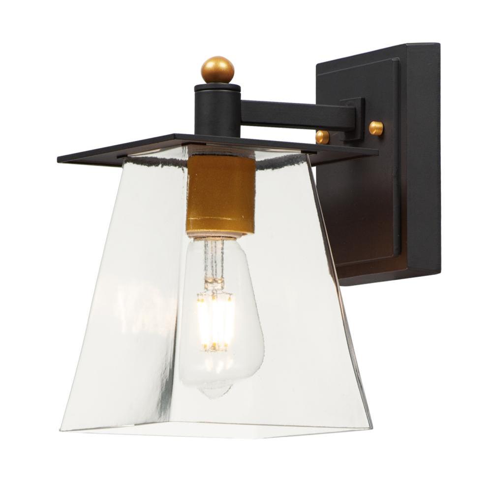 Maxim Lighting 10312CLBZGLD Chalet 6 Inch Outdoor Wall Lantern – Bronze / Gold