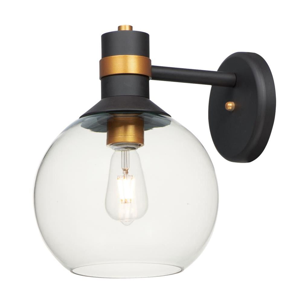 Maxim Lighting 10319CLBZGLD Cabin 9.75 Inch Outdoor Wall Lantern – Bronze / Gold