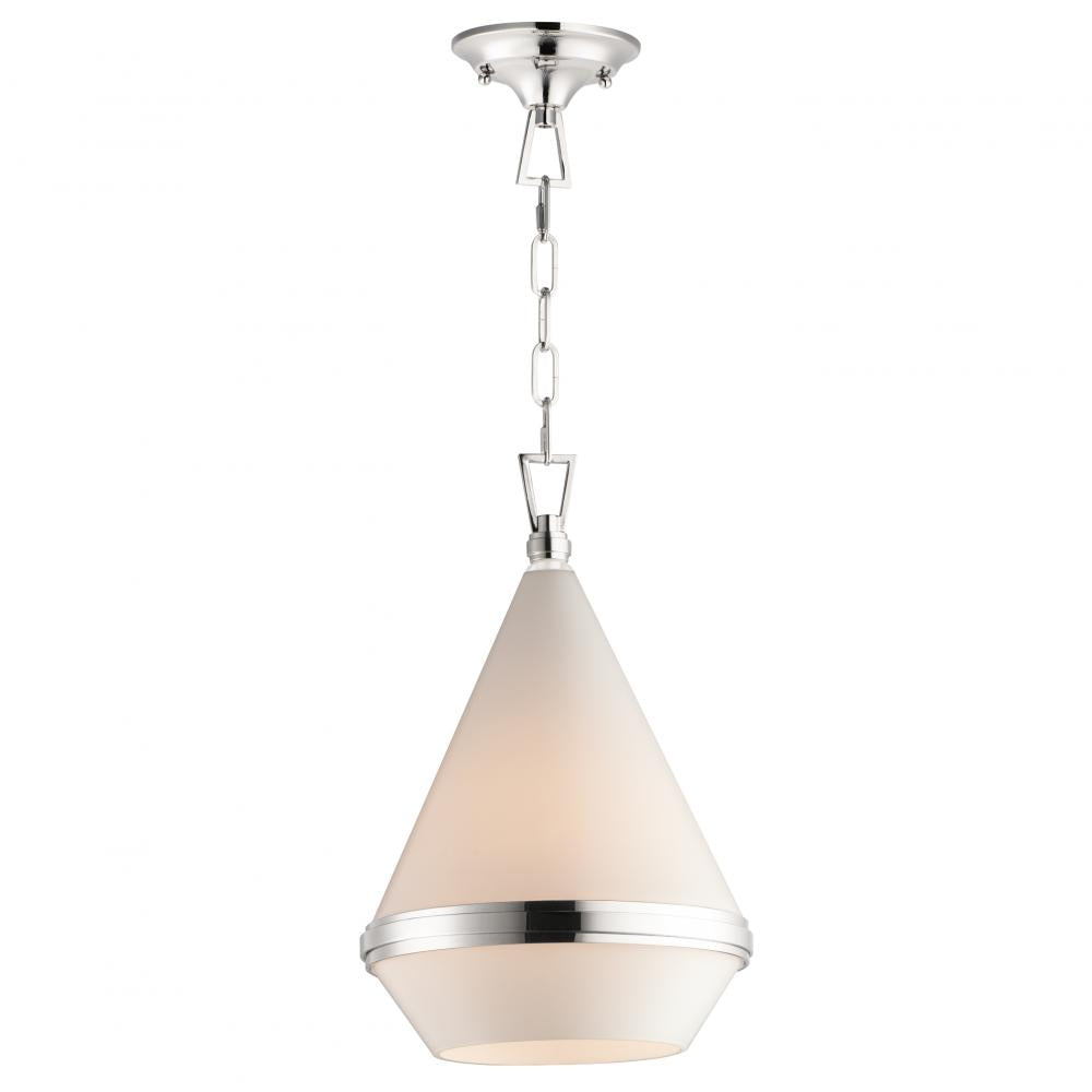Maxim Lighting 10374WTPN Giza 11.25 Inch Semi Flush Mount Light – Polished Nickel