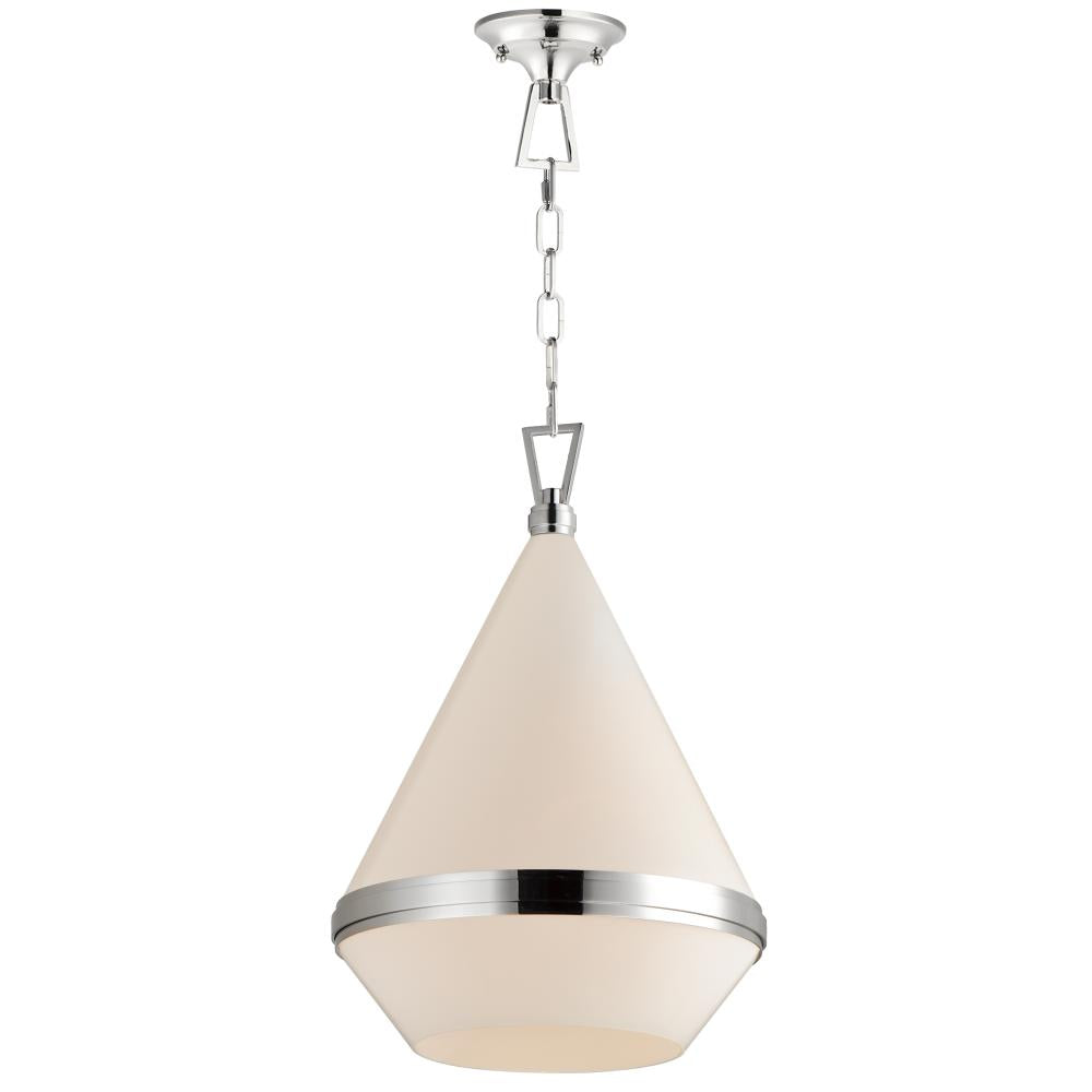 Maxim Lighting 10376WTPN Giza 15.5 Inch Semi Flush Mount Light – Polished Nickel