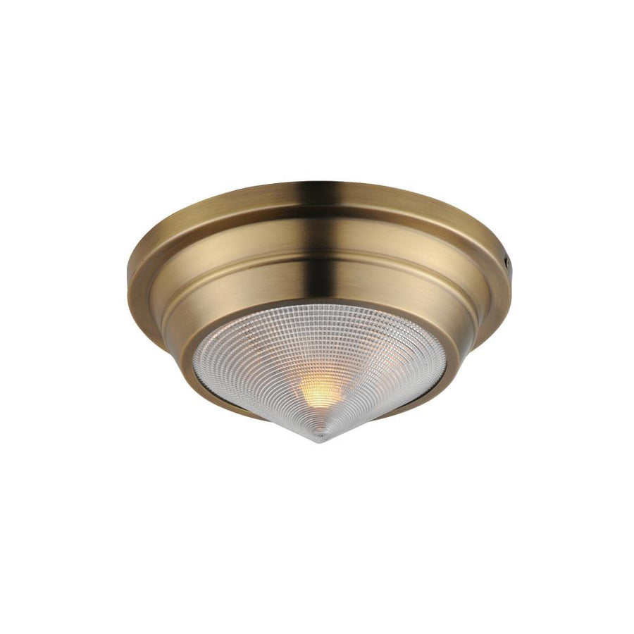Maxim Lighting 10390PRNAB Hargreaves 10 Inch Flush Mount Light – Natural Aged Brass