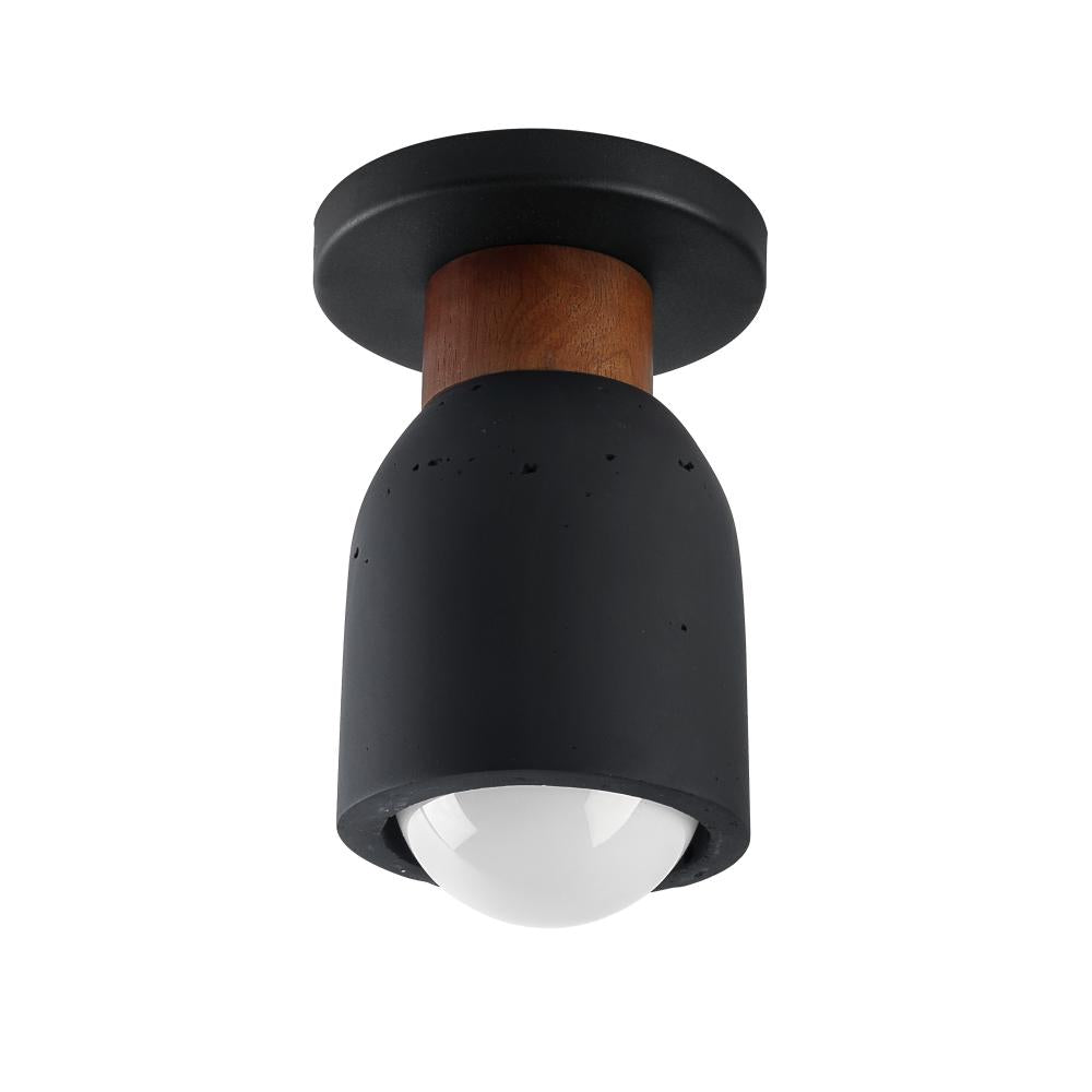Maxim Lighting 10629LVBK Pompeii 4.75 Inch Flush Mount Light – Lava / Black