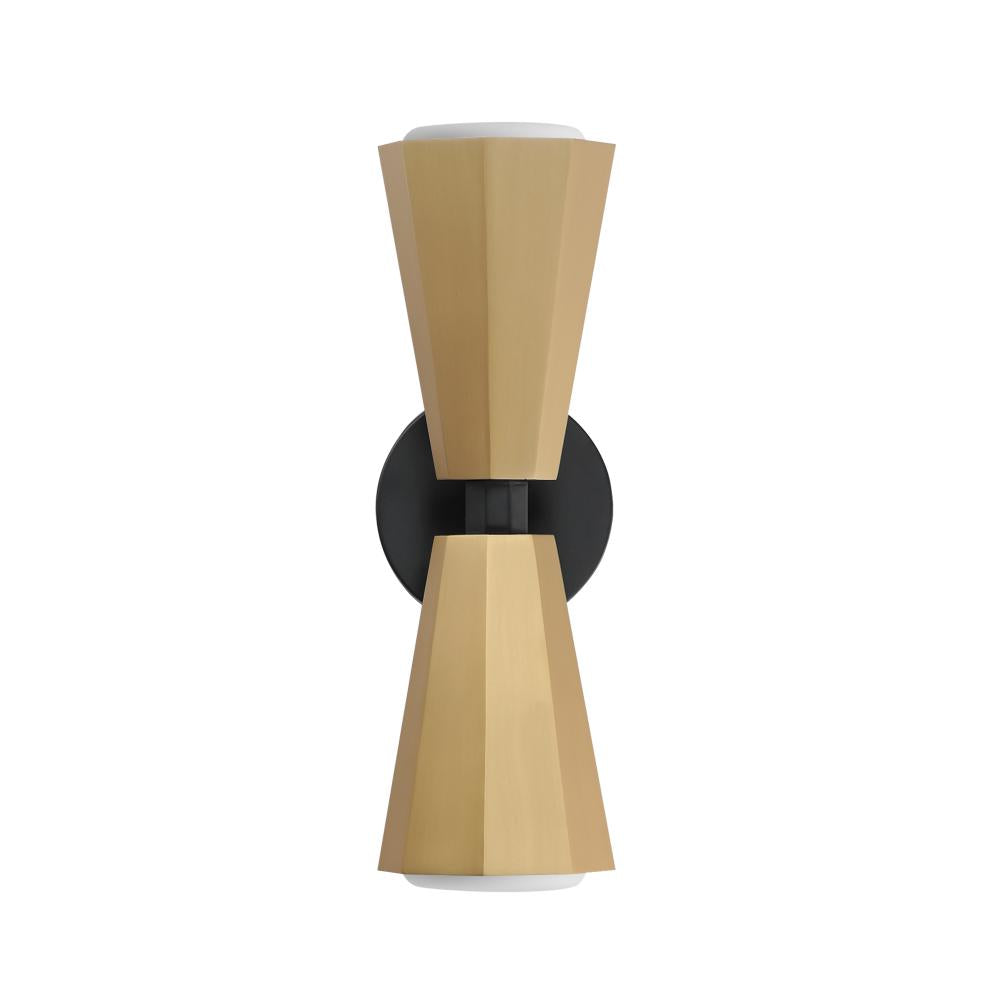 Maxim Lighting 10810SWBKAB Rizzo 5 Wall Sconce - Black / Antique Brass